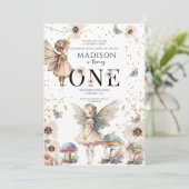 Magische feeën 1e verjaardag kaart (Staand voorkant)