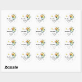 Magische feeën adreslabel ronde sticker (Vel)