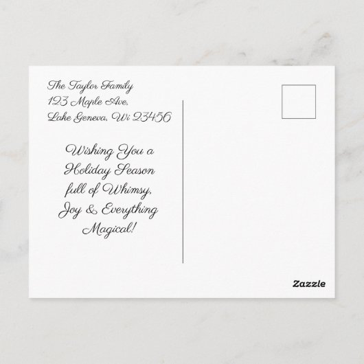 Magische feeën en elfen kerstboom briefkaart (Achterkant)