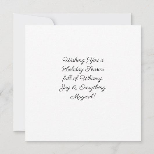 Magische feeën en elfen kerstboom kaart (Achterkant)