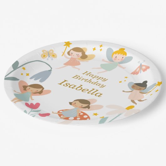 Magische feeën partij papieren bordje (Gekanteld)