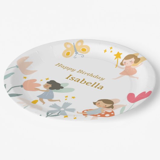 Magische feeën partij papieren bordje (Gekanteld)