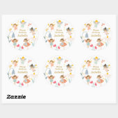 Magische feeën partij ronde sticker (Vel)