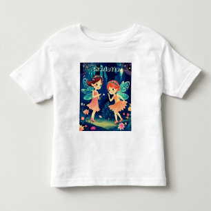Magische feeën spelen in het bos naam kinder shirts