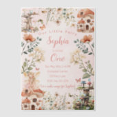 Magische feeëntuin: eerste verjaardag vellum uitnodigingen (Voorkant)