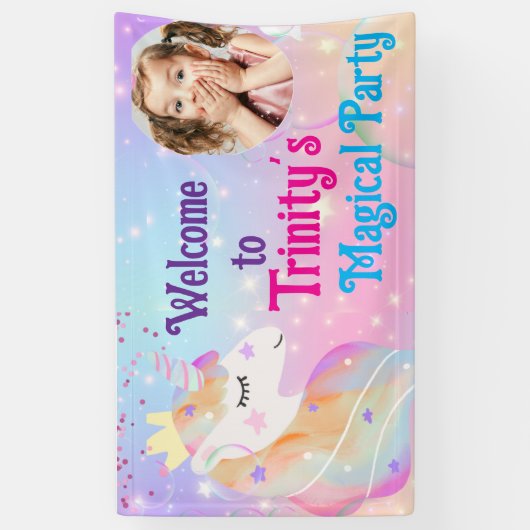 Magische feestbanner spandoek (Verticaal)