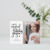 Magische feestdagen foto kerst briefkaart (Staand voorkant)