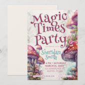 Magische Feesttijd Party Excentrieke Paddenstoelen Kaart (Voorkant / Achterkant)
