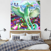 Magische Feniks Canvas Afdruk (Insitu (Slaapkamer))