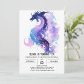 Magische Fierce Dragon Verjaardag Kaart (Staand voorkant)