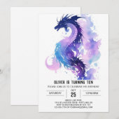 Magische Fierce Dragon Verjaardag Kaart (Voorkant / Achterkant)