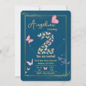 Magische fladderende vlinders schattige 2e verjaar kaart (Voorkant)