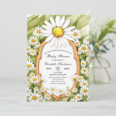 Magische Floral Daisy Baby shower Kaart (Staand voorkant)