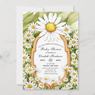 Magische Floral Daisy Baby shower Kaart