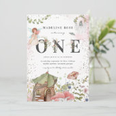 Magische Floral Fairy 1e verjaardag Kaart (Staand voorkant)