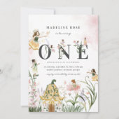 Magische Floral Fairy 1e verjaardag Kaart (Voorkant)