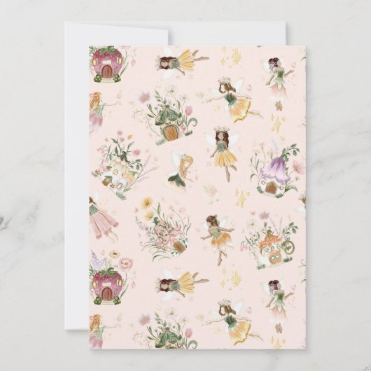 Magische Floral Fairy 1e verjaardag Kaart (Achterkant)