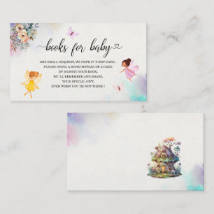 Magische Floral Fairy Princess baby showers voor Informatiekaartje