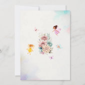 Magische Floral Fairy Princess draait om één stuk Kaart (Achterkant)