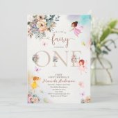 Magische Floral Fairy Princess draait om één stuk  Kaart (Staand voorkant)