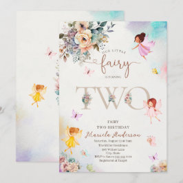 Magische Floral Fairy Princess maakt twee watten u Kaart
