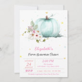 Magische Floral Pumpkin Stars Birthday Kaart (Voorkant)