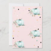 Magische Floral Pumpkin Stars Birthday Kaart (Achterkant)