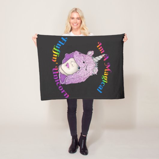 Magische Fluffin Unicorn Fleece Blanket, klein (In situ)