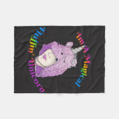 Magische Fluffin Unicorn Fleece Blanket, klein (Voorkant (Horizontaal))