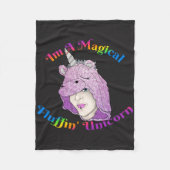 Magische Fluffin Unicorn Fleece Blanket, klein (Voorkant)