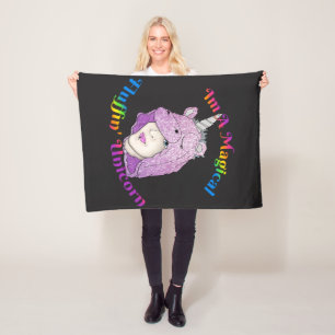 Magische Fluffin Unicorn Fleece Blanket, klein Deken