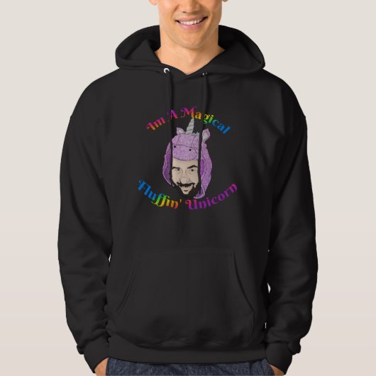 Magische Fluffin Unicorn-Mannen Hoodie (Voorkant)