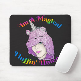 Magische fluffin Unicorn Mousepad Muismat
