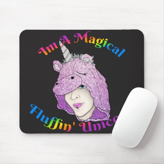 Magische fluffin Unicorn Mousepad Muismat (Met muis)