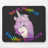 Magische fluffin Unicorn Mousepad Muismat (Voorkant)