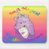 Magische fluffin Unicorn Mousepad Muismat (Voorkant)