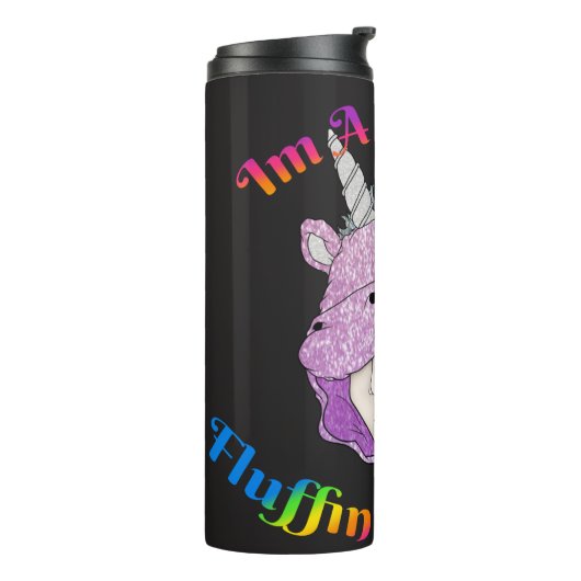 Magische fluffin Unicorn Thermal Tumbler Thermosbeker (Gedraaid links)