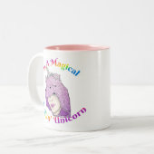 Magische fluffin Unicorn Two-Tone Mok (Voorkant links)
