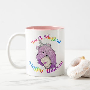 Magische fluffin Unicorn Two-Tone Mok