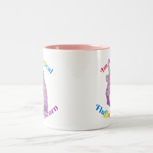 Magische fluffin Unicorn Two-Tone Mok (Center)