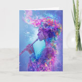 *~* Magische Fluit Vrouw Spiritueel SC4 Blank Bedankkaart (Voorkant)