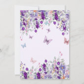 Magische Flutter op Over Floral Butterfly Verjaard Kaart (Achterkant)