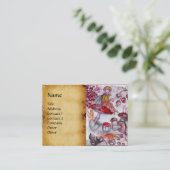 MAGISCHE FOLLET VAN Antiek MUSHROOMS-perkament Visitekaartje (Staand voorkant)