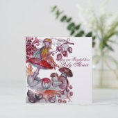 MAGISCHE FOLLET VAN BABY SHOWER VAN MUSHROMEN KAART (Staand voorkant)