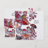 MAGISCHE FOLLET VAN MUSHROMEN, ijskast van metaal Kaart (Voorkant / Achterkant)