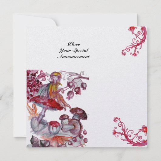 MAGISCHE FOLLET VAN MUSHROMEN, ijskast van metaal Kaart (Achterkant)