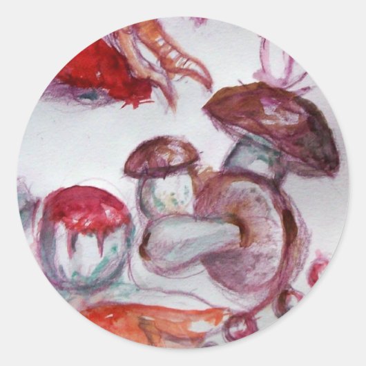 MAGISCHE FOLLET VAN MUSHROMEN, in het bijzonder Ronde Sticker (Voorkant)