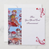 MAGISCHE FOLLET VAN MUSHROOMS BLUE BABY BOY SHOWER KAART (Achterkant)