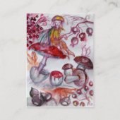 MAGISCHE FOLLET VAN PADDENSTOELEN Fantasy roze Paa Visitekaartje (Achterkant)