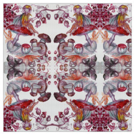 MAGISCHE FOLLET VAN PADDENSTOELEN Rode Witte Flora Stof